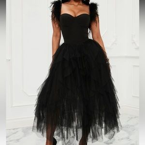 Black Tulle Gown